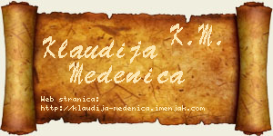 Klaudija Medenica vizit kartica